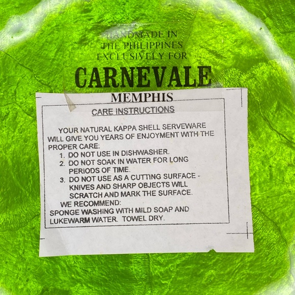 Green handmade kappa shell serving plate - Picture 2 of 2